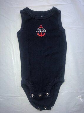 3-months Carters Dark Blue Onesie with "Captain Adorable" on the front; Cute!!